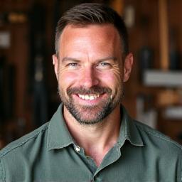 Professional portrait of Marcus Thorne, Master Woodworker